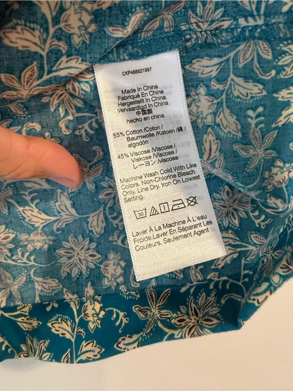 Madewell teal floral